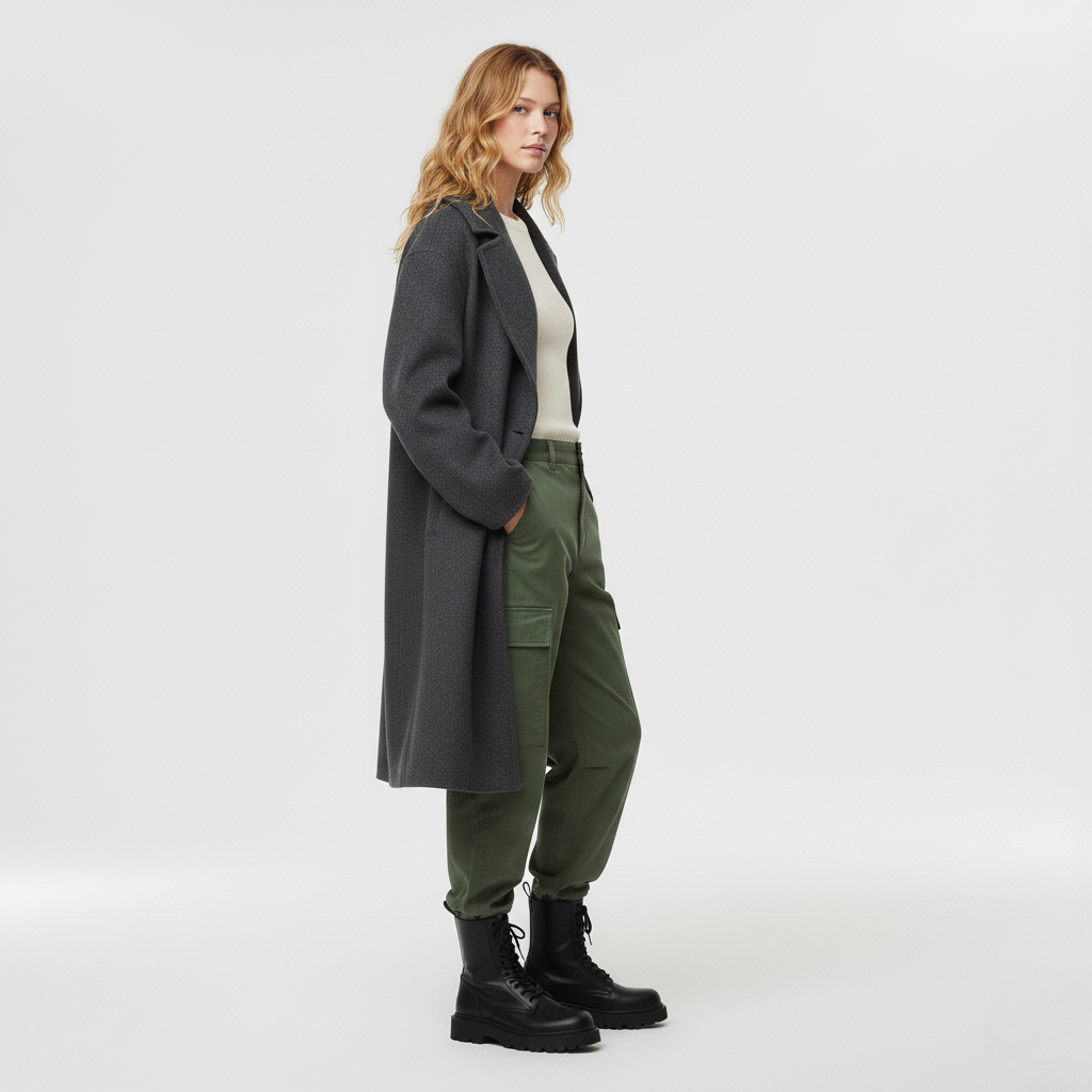 Cappotto con taglio lungo da donna