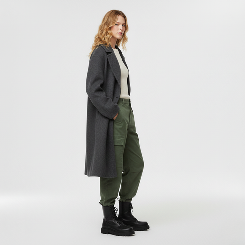 Cappotto con taglio lungo da donna