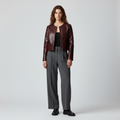 Giacca con motivo coccodrillo stile pelle da donna