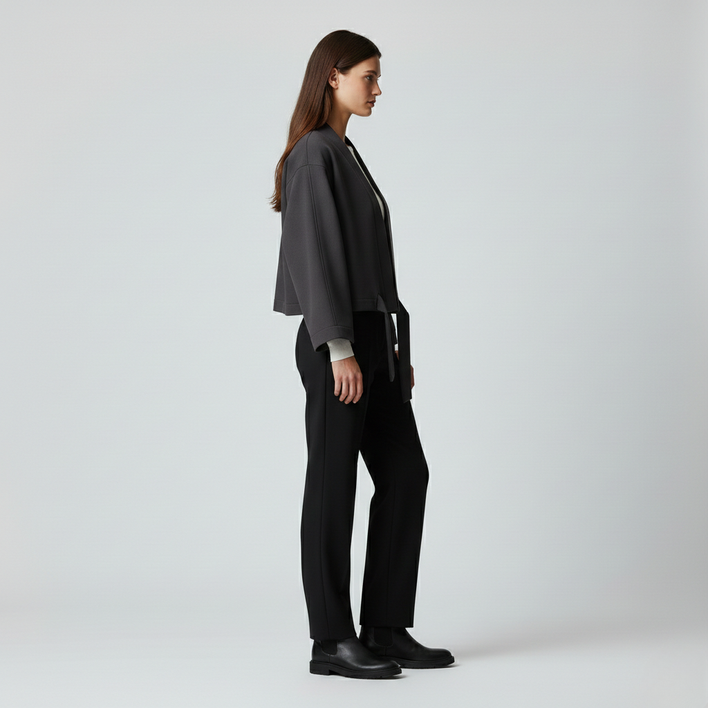 Mantella con cintura da donna
