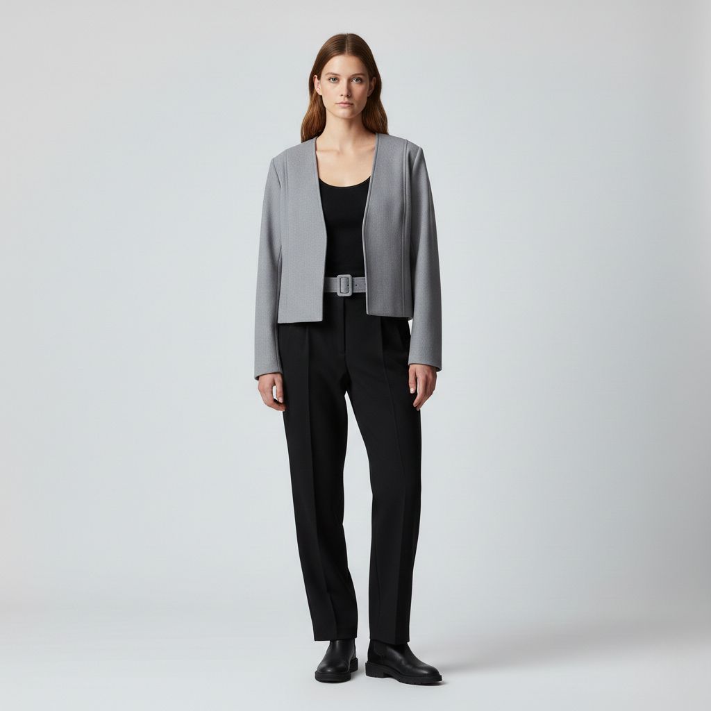 Blazer con taglio corto dal taglio sartoriale da donna