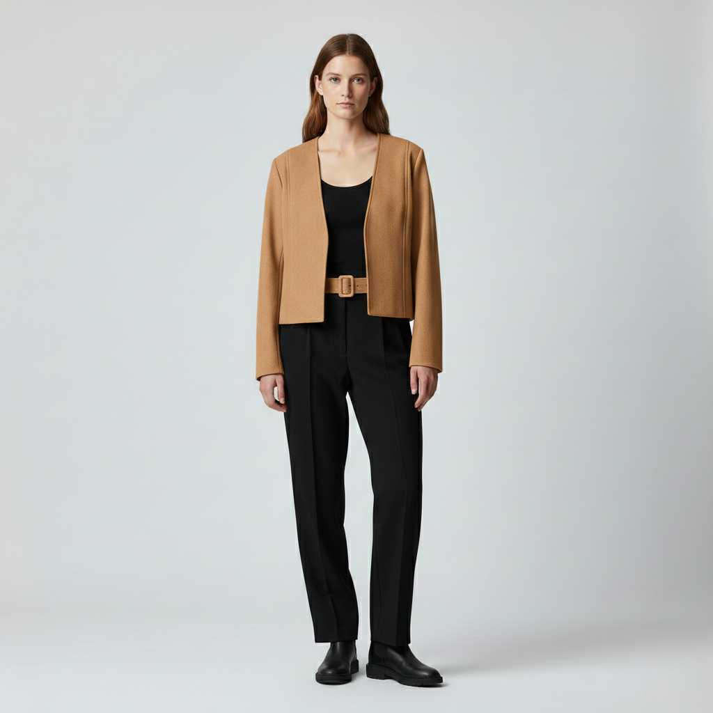 Blazer con taglio corto dal taglio sartoriale da donna