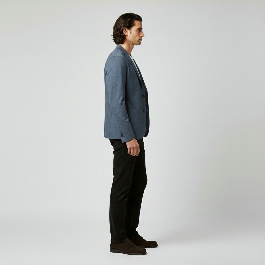 Blazer dal taglio sartoriale in maglia da uomo