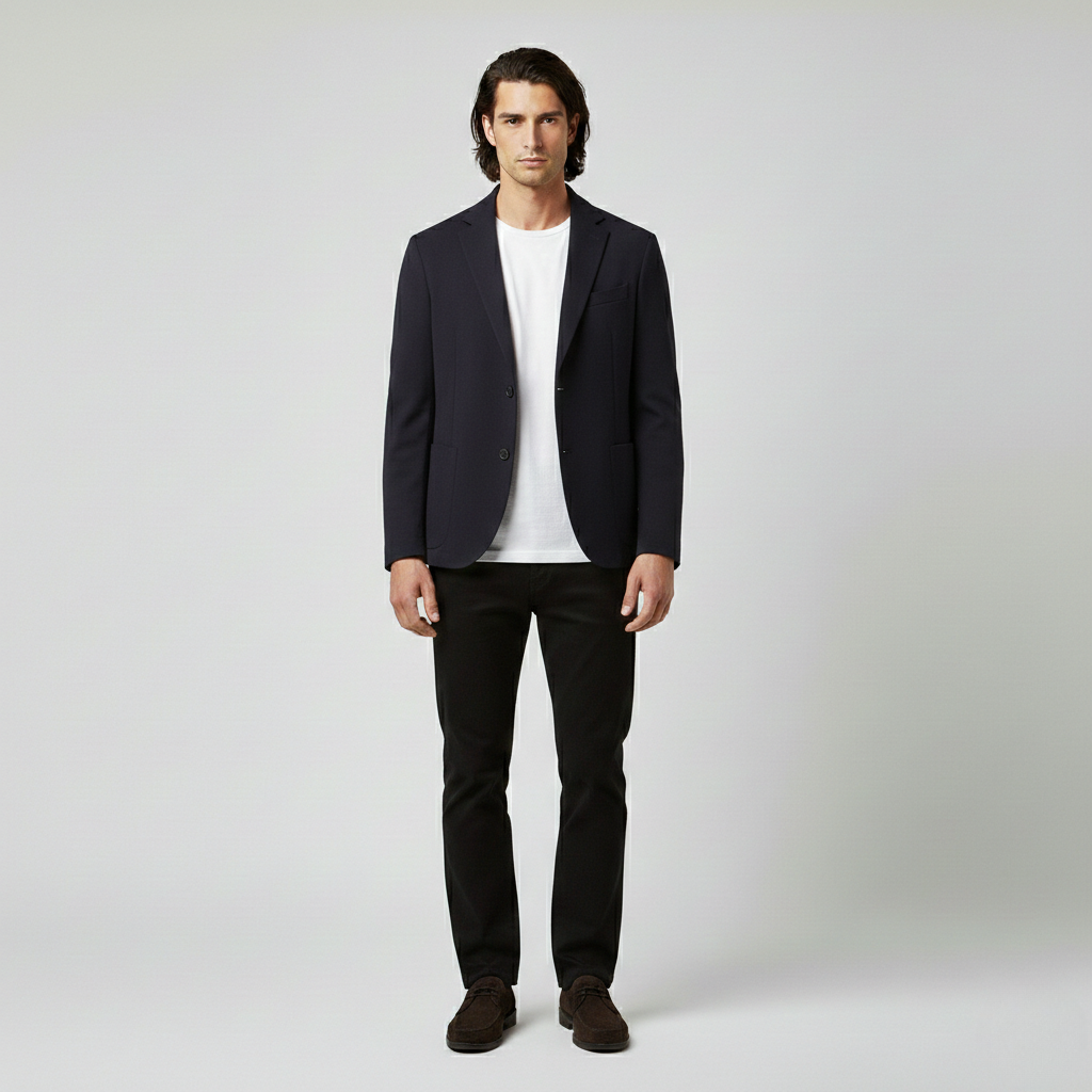 Blazer dal taglio sartoriale in maglia da uomo