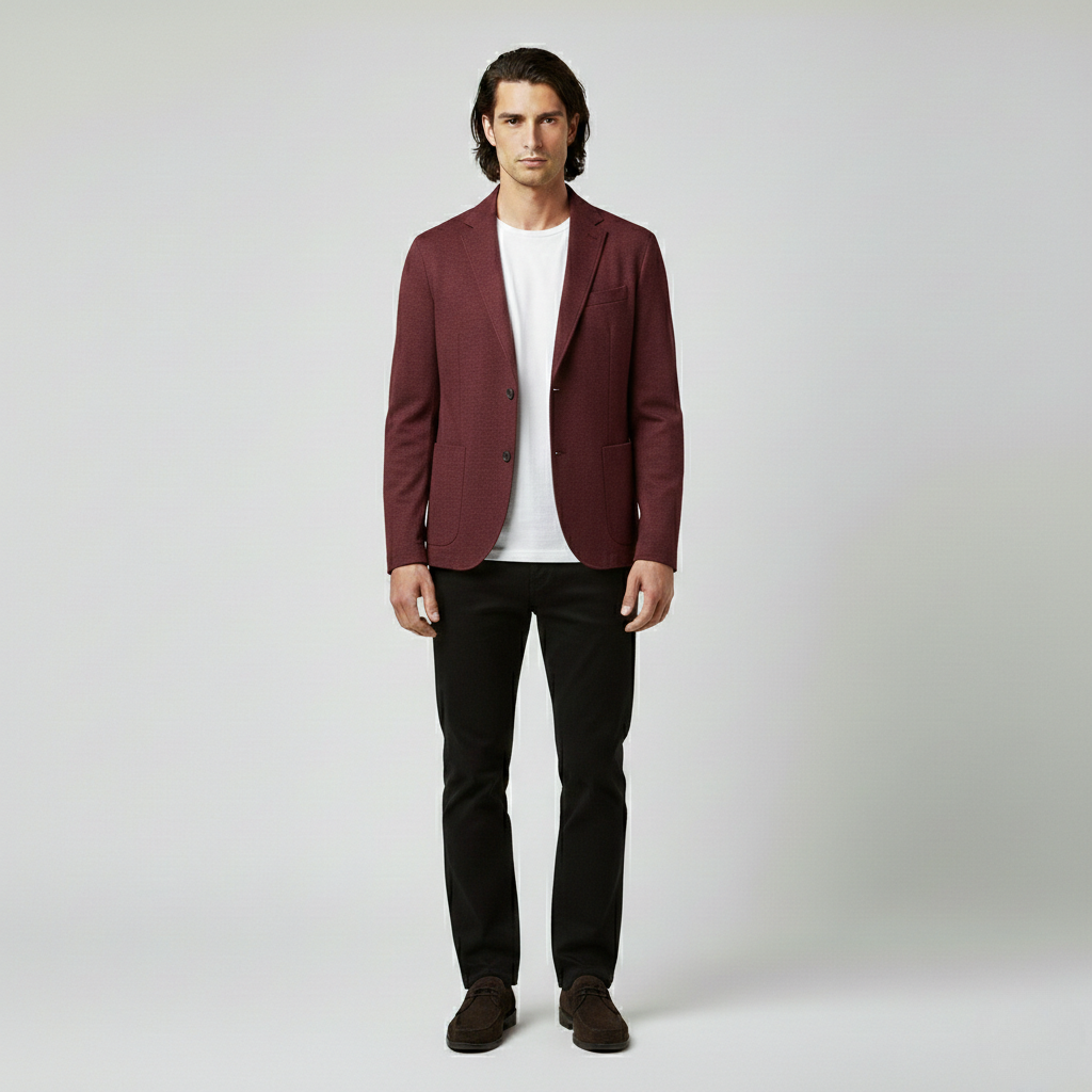 Blazer dal taglio sartoriale in maglia da uomo