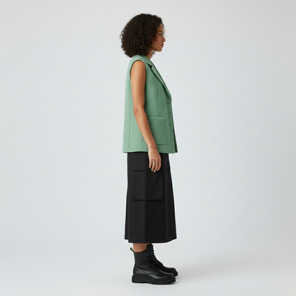 Gilet senza maniche dal taglio sartoriale da donna