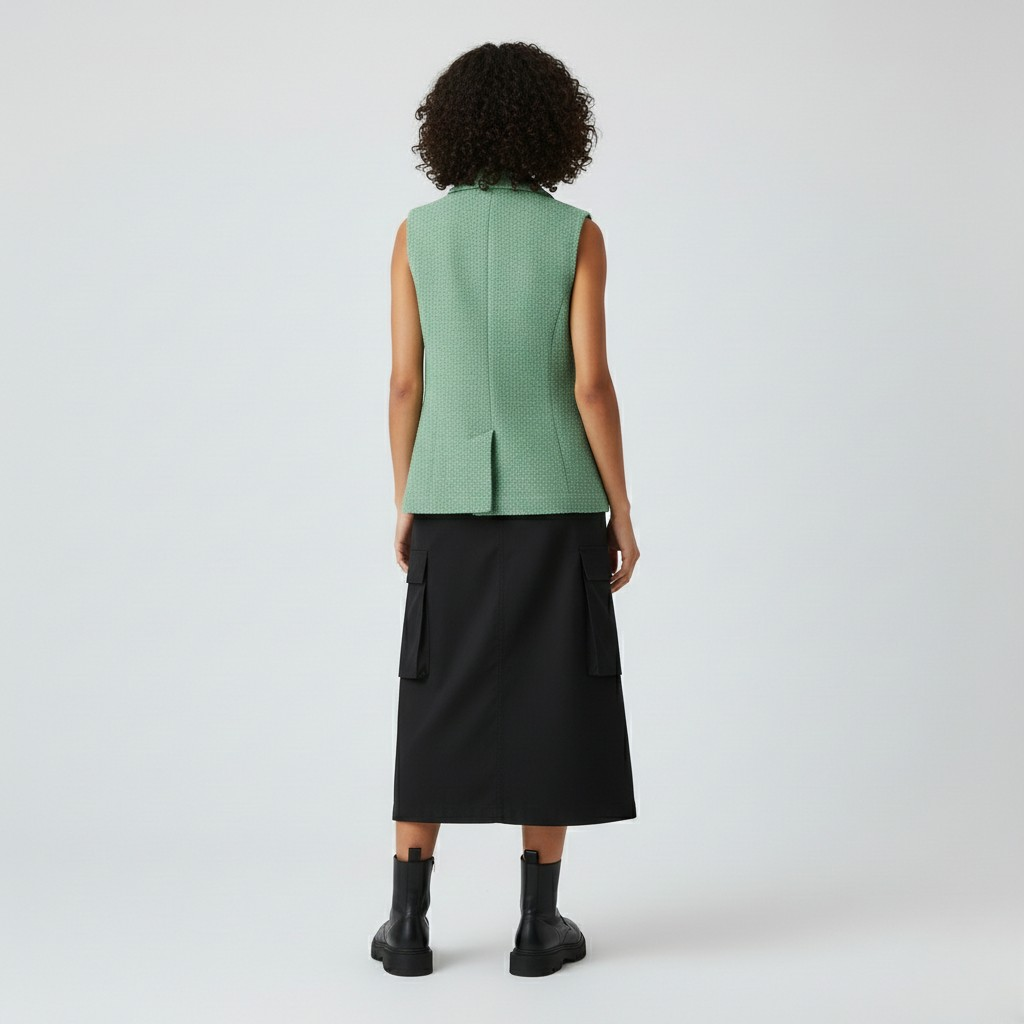 Gilet senza maniche dal taglio sartoriale da donna