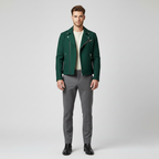Giacca con zip stile biker da uomo