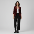 Blazer effetto velluto dal taglio sartoriale da donna
