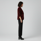 Blazer effetto velluto dal taglio sartoriale da donna