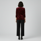 Blazer effetto velluto dal taglio sartoriale da donna