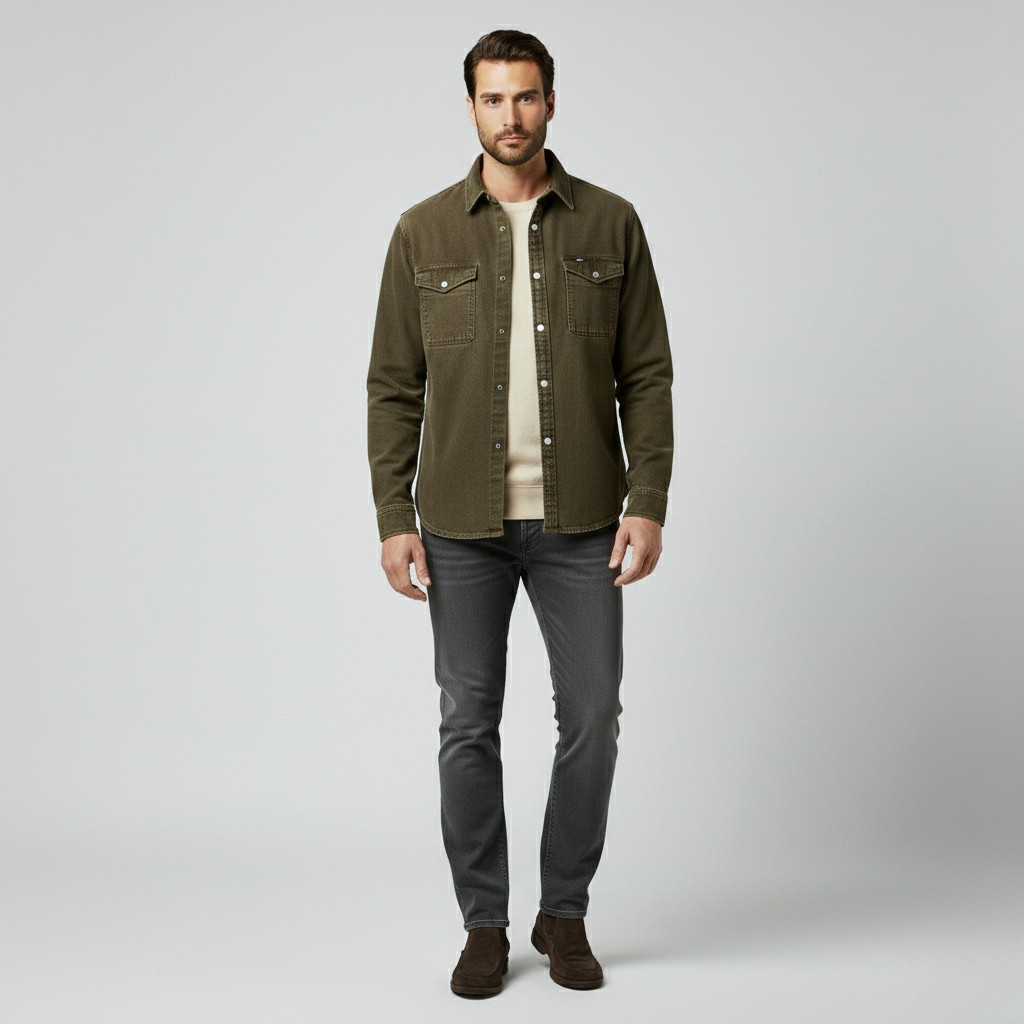 Camicia stile utility da uomo