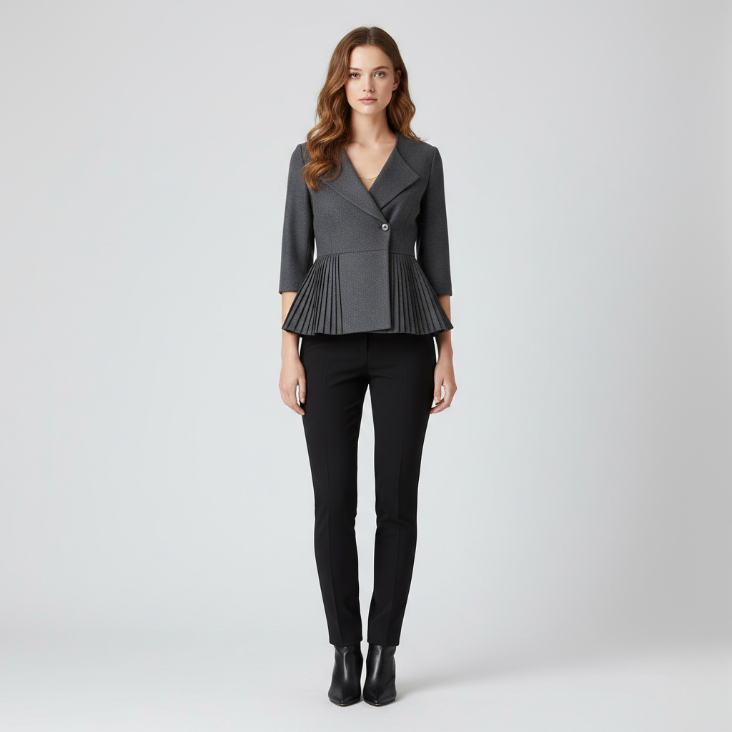Blazer con baschina dal taglio sartoriale da donna