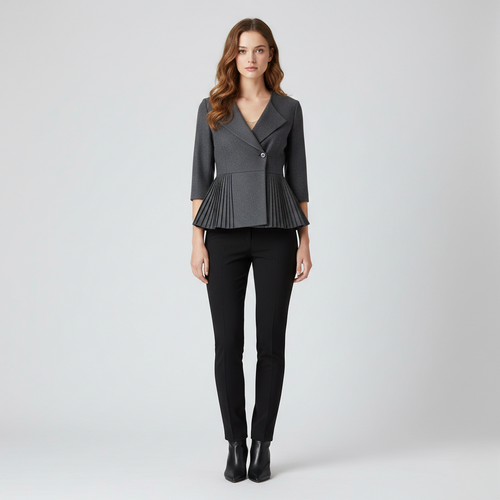 Blazer con baschina dal taglio sartoriale da donna