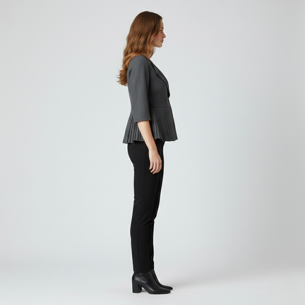 Blazer con baschina dal taglio sartoriale da donna
