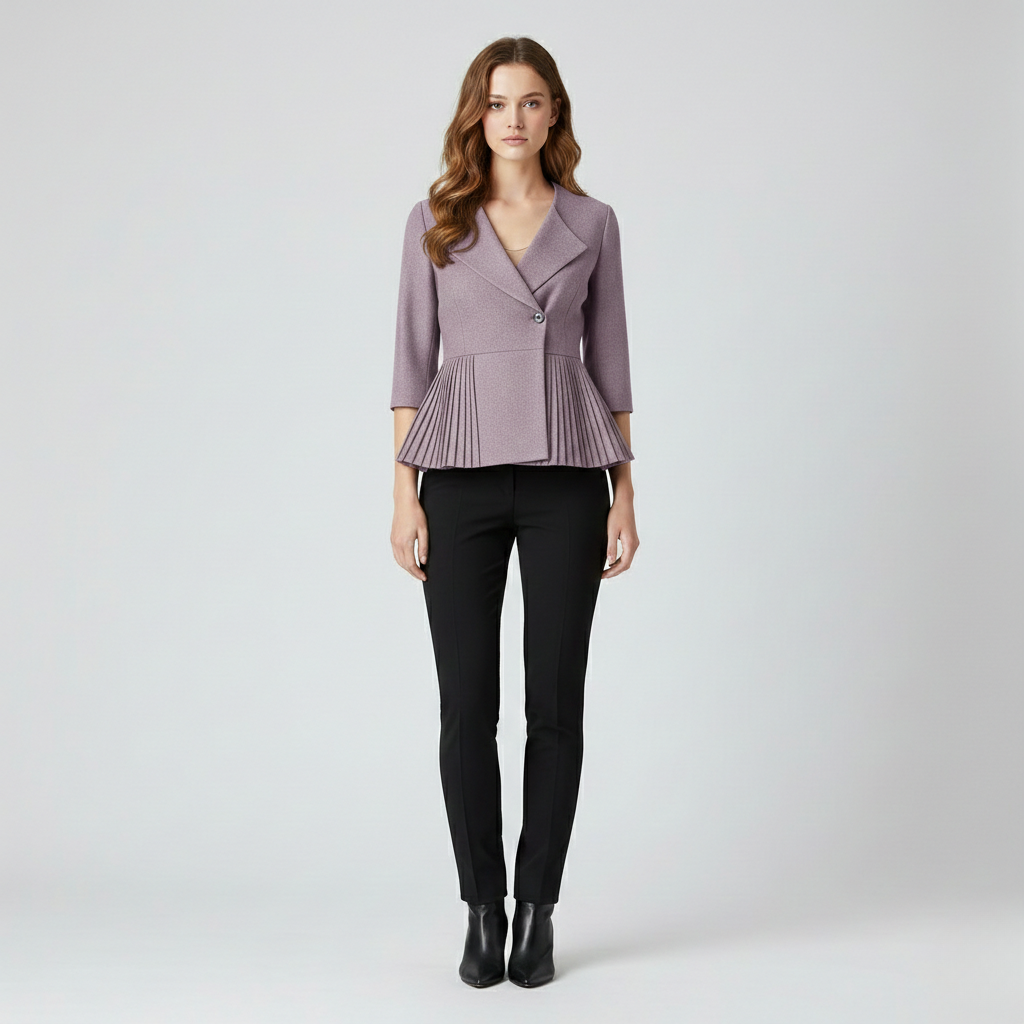 Blazer con baschina dal taglio sartoriale da donna