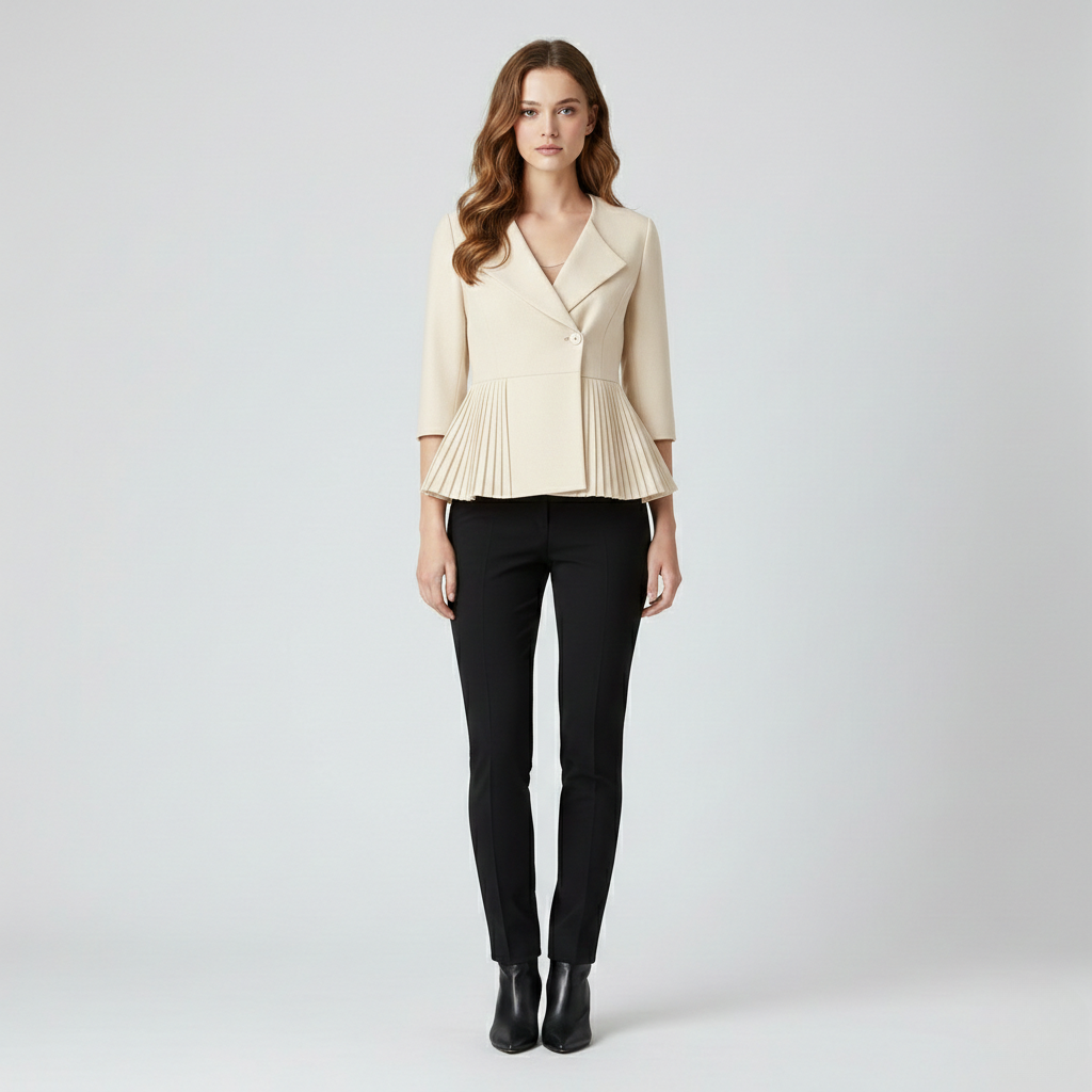 Blazer con baschina dal taglio sartoriale da donna