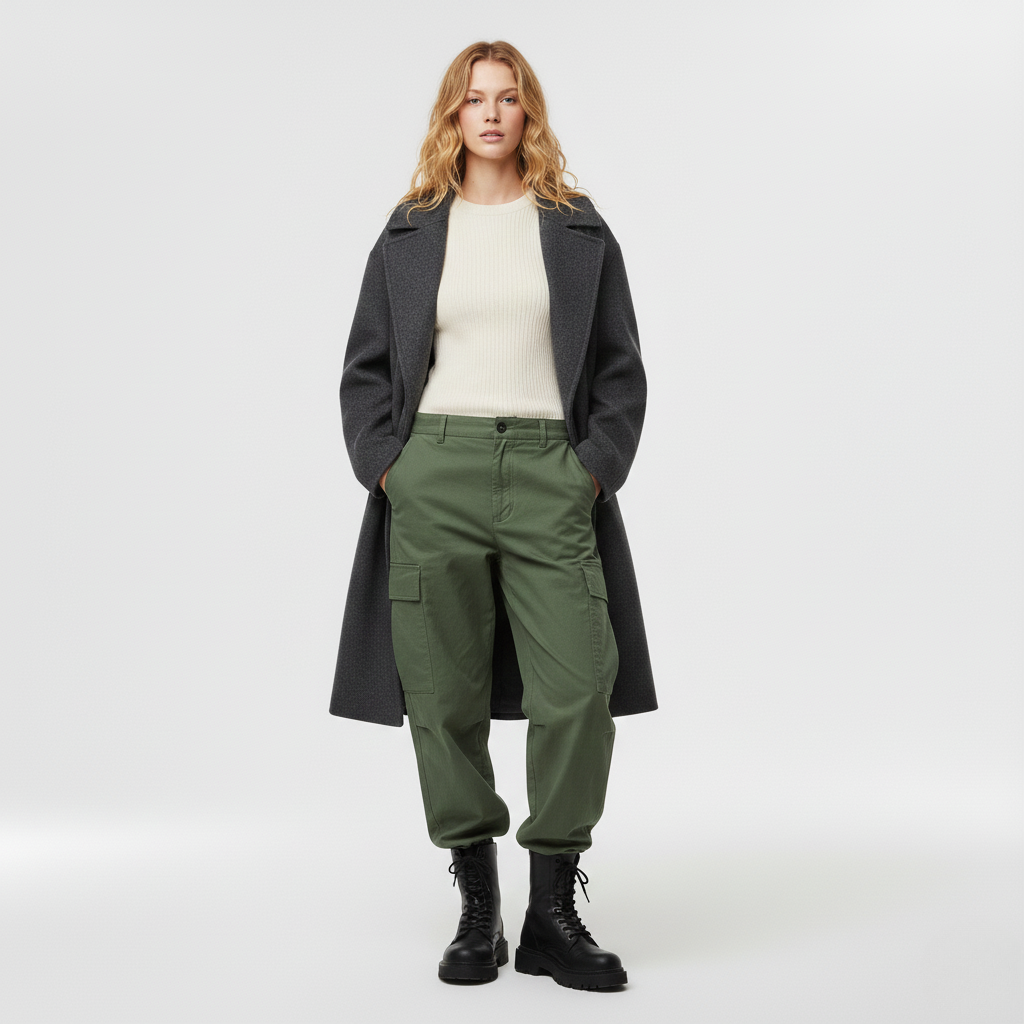 Cappotto con taglio lungo da donna