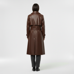Cappotto stile pelle da donna